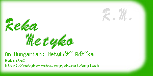 reka metyko business card